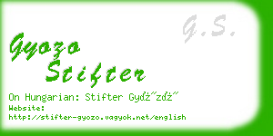 gyozo stifter business card